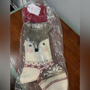 Pottery Barn Kids holiday stocking reindeer NWT